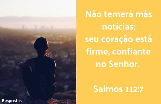 Não teme o futuro, coração confiante