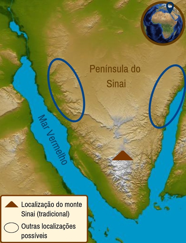 Monte Sinai mapa