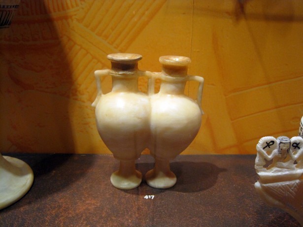 Vaso de alabastro duplo
