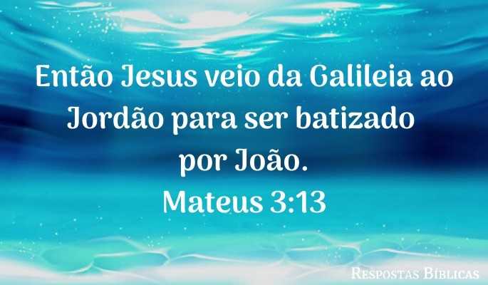 Versículo batismo Jesus